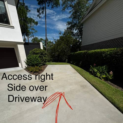 Pre-site meeting: the access route marked