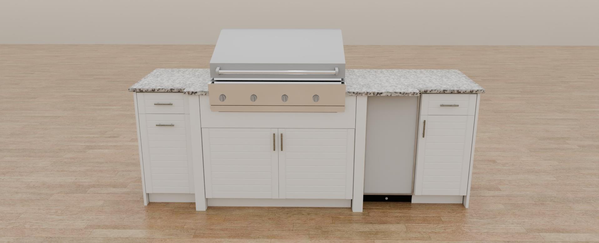 Premium Package outdoor kitchen 3D render
